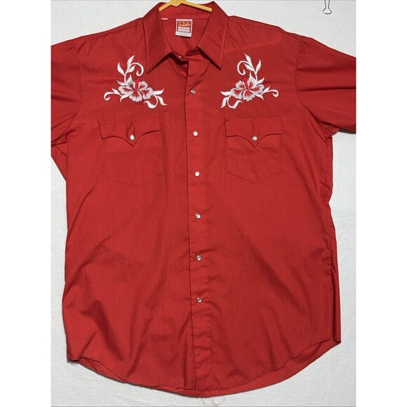 Ely Plains Embroidered Shirt Pearl Snap Vintage Cowboy Western Button Up - Picture 1 of 6